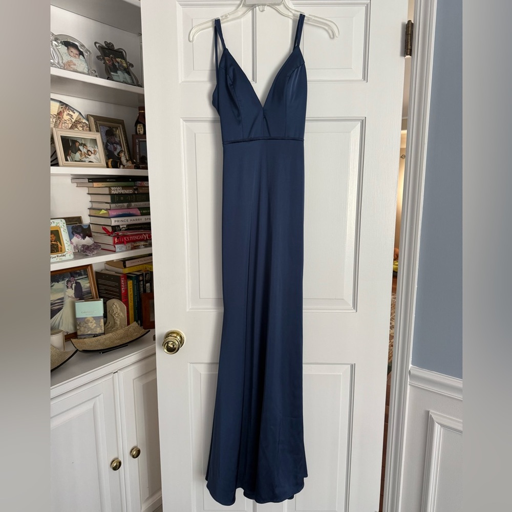 Faviana Glamour Navy Blue Dress
